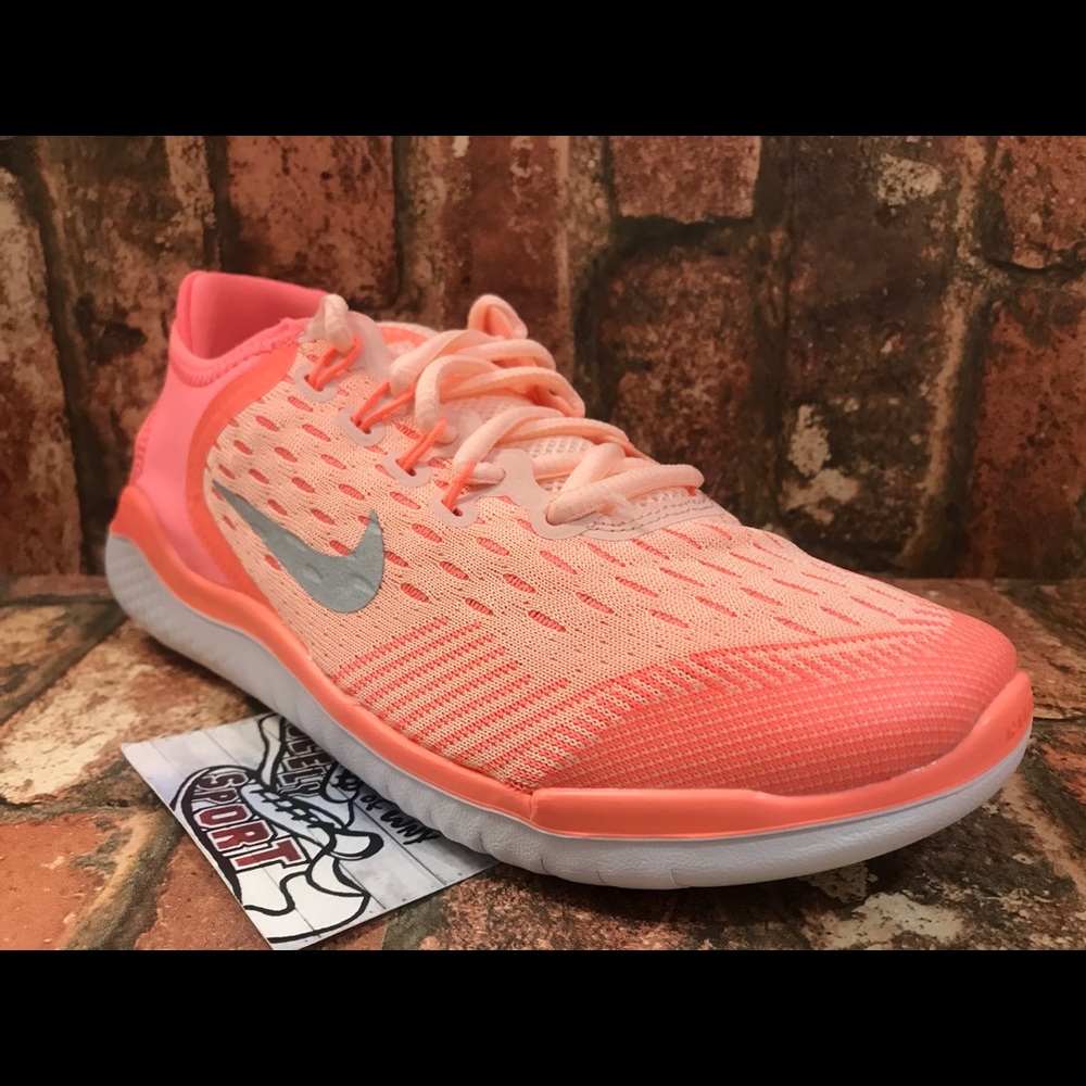 NEW Nike Free RN 2018 Flyknit Running Shoes Pink - Picture 7 of 8